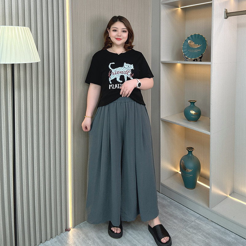 大码薄款裤裙夏季胖妹妹高腰显瘦