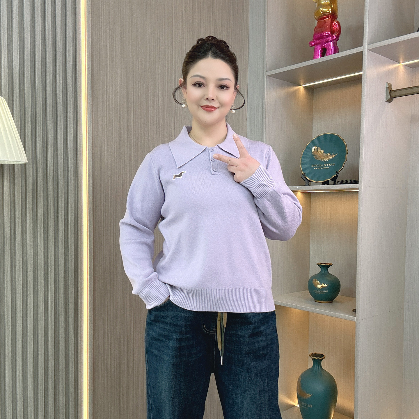 大码女装腊肠小狗刺绣软糯毛衣长袖针织衫胖mm秋冬季显瘦翻领上衣,女装/女士精品,大码内搭,淘宝优惠券,粉丝福利购,淘宝优惠卷