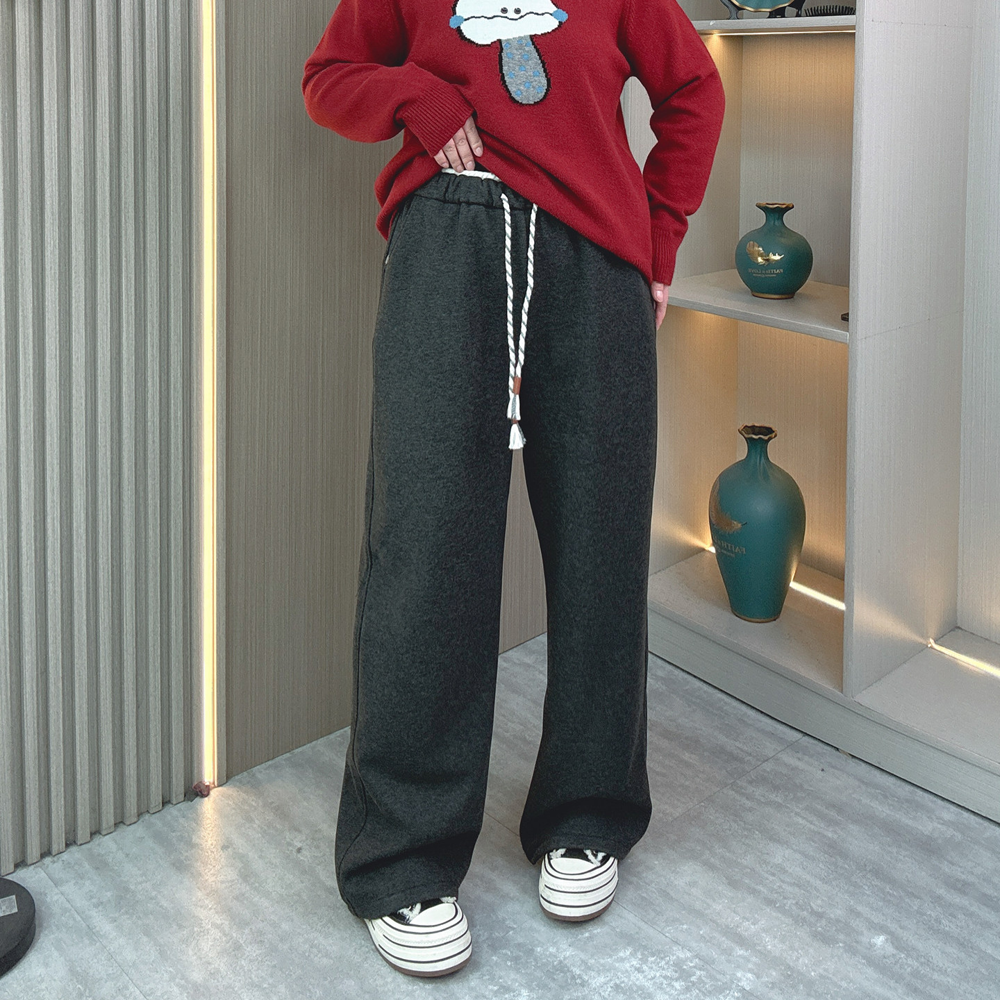 大码女装冬季加绒复合超柔加厚保暖长裤胖mm宽松显瘦休闲直筒裤子,女装/女士精品,大码裤装,淘宝优惠券,粉丝福利购,淘宝优惠卷