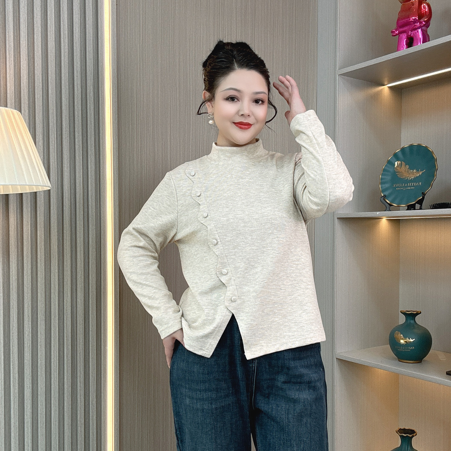 半高领长袖T恤女冬季保暖打底衫