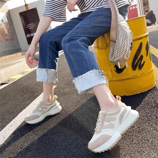 2301 真皮新款 洋气舒适轻便秀气小众休闲鞋 百搭时尚 厚底韩版