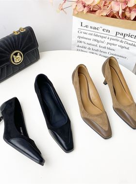 小香风2024新款高级质感细跟单鞋时尚洋气百搭名媛气质D731068-7