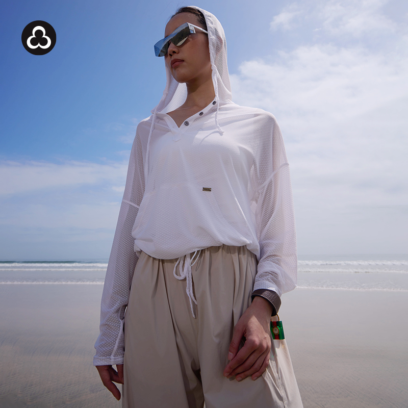 TITIKA休闲运动罩衫女连帽宽松透气亲肤运动跑步长袖T恤