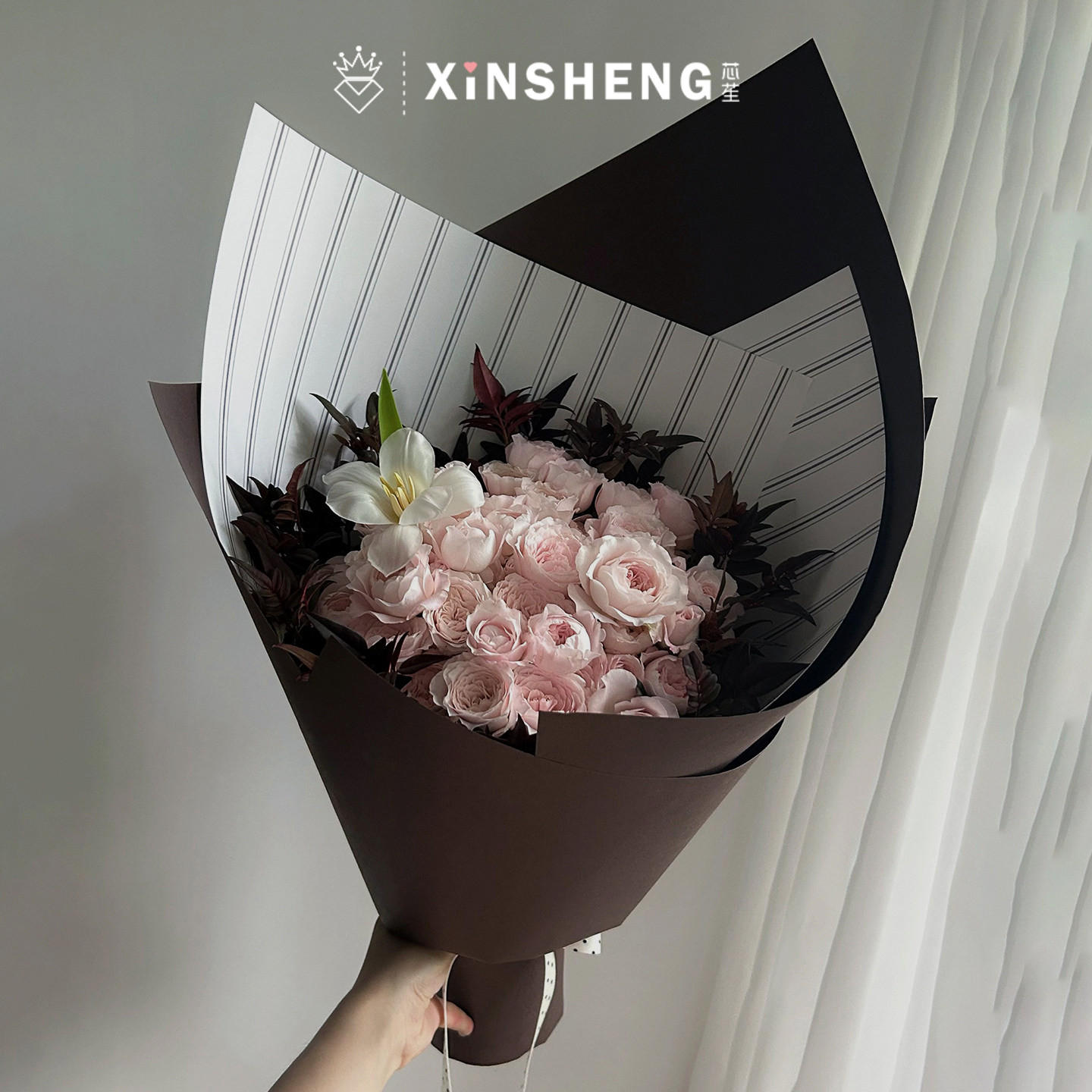 芯苼物语原创法式条纹包装纸