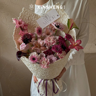 材料花艺包装 复古质感手工diy鲜花束包装 纸 手工木绡纸 芯苼物语