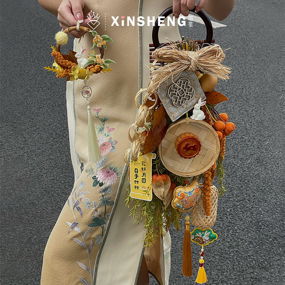 芯苼物语月满金秋门挂精致车挂