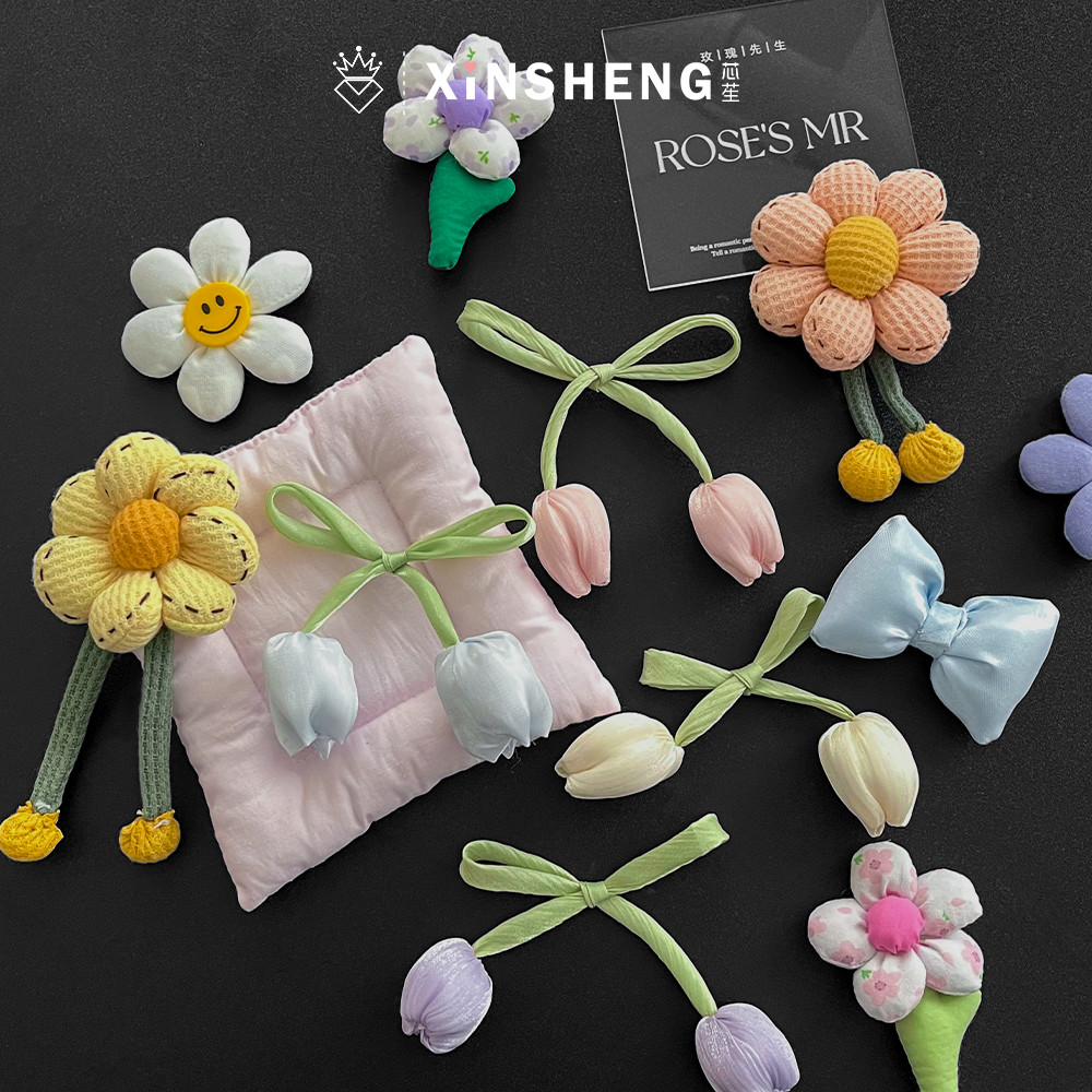 芯苼资材郁金香花苞蝴蝶结资材