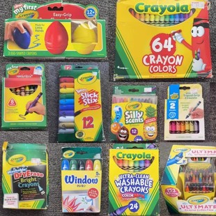 清仓美国绘儿乐幼儿系列3色蛋形蜡笔24色48色可水洗彩色儿童蜡笔