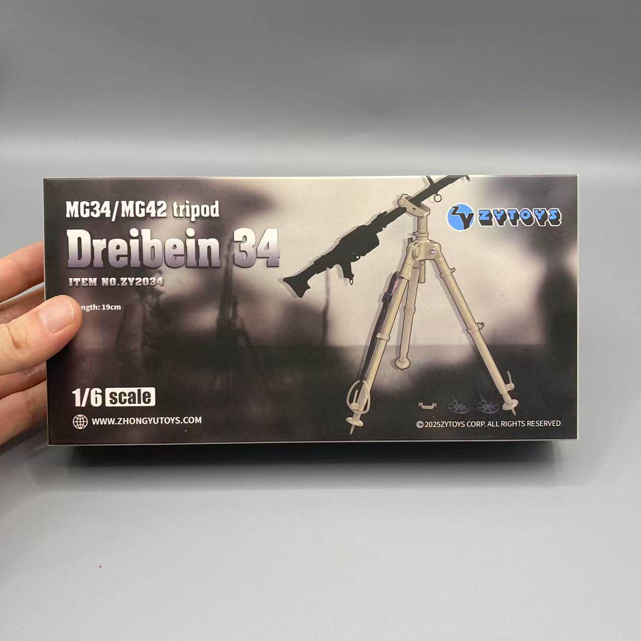 ZYTOYS  1/6防空三角架铝合金ABS塑料 MG42 MG34通用机枪模型