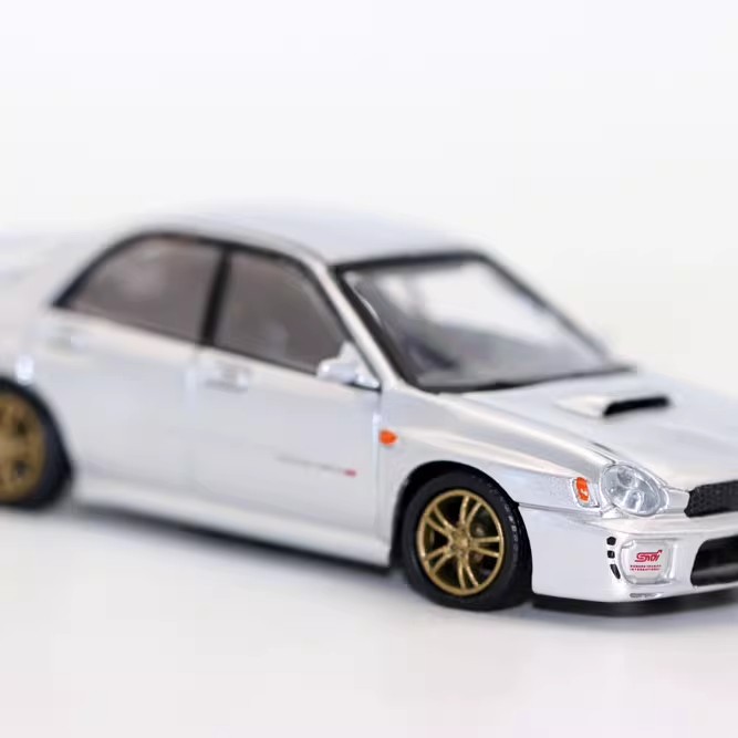 BMC 1 64 斯巴鲁 Impreza WRX Sti 翼豹跑车模型摆件合金 附配件