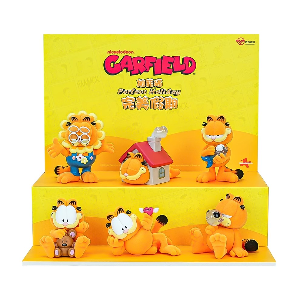正版 加菲猫完美假期度假 植绒 大电影盲盒公仔摆件潮流周边玩具