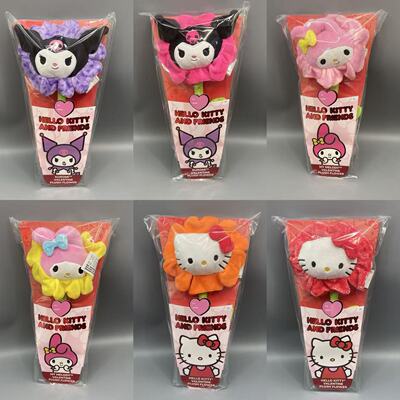 Jazwares正品 凯蒂猫 库洛米 美乐蒂 14英寸可弯曲毛绒花束单支