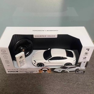 sharper image电动方向盘遥控车保时捷电车1:20儿童男孩玩具车模