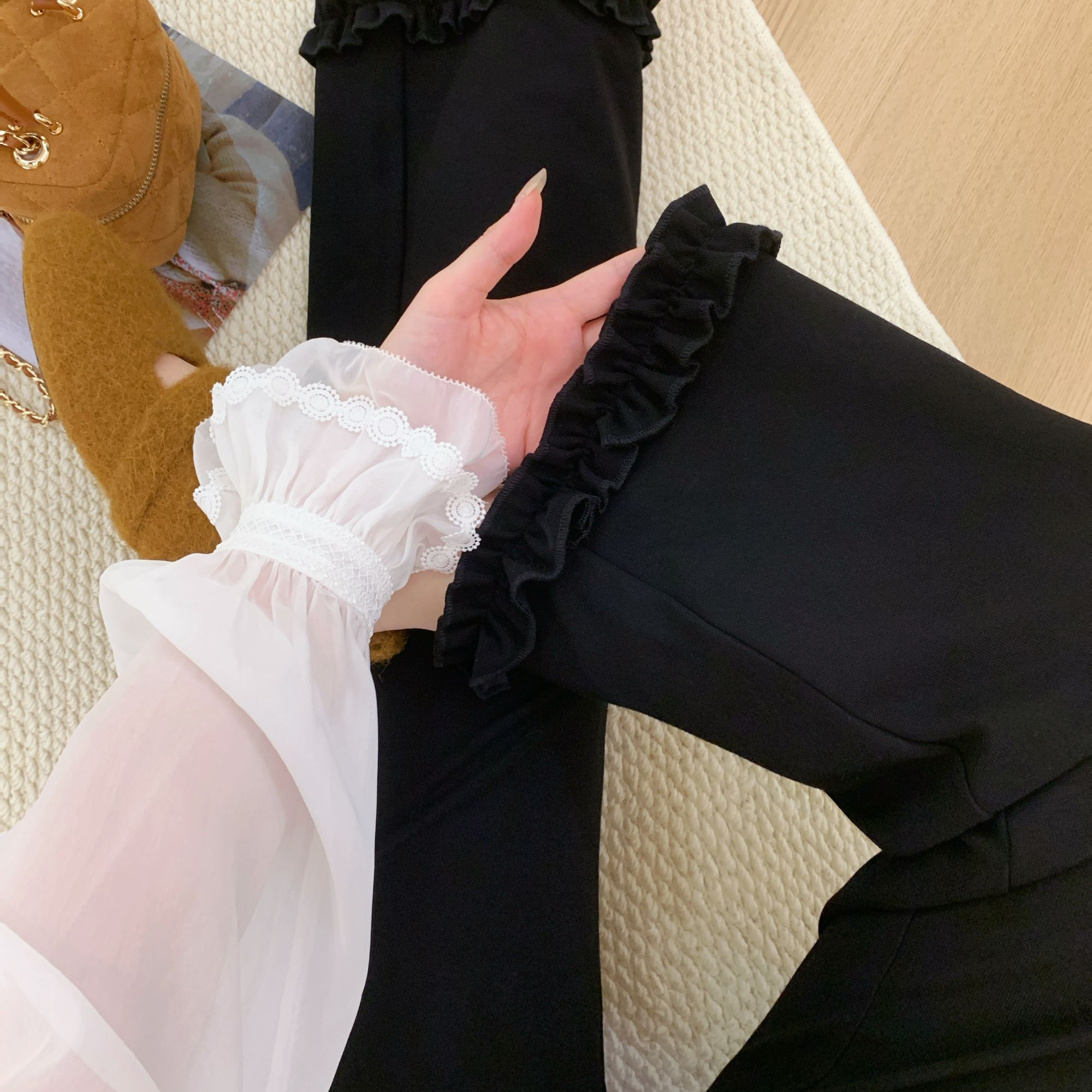 2025新款高腰显瘦复古窄版休闲裤