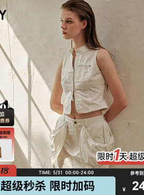 SLY 夏季新品街头辣妹设计感工装裙短款半身裙030HSZ31-2550
