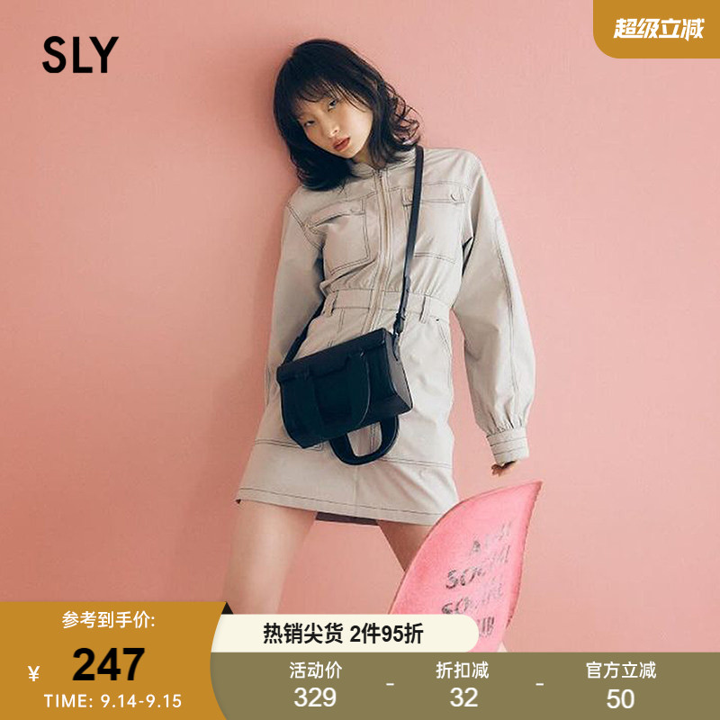SLY工装休闲风设计感缝线连衣裙图片