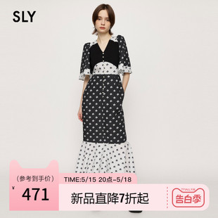 复古少女花卉图案喇叭袖 SLY 新品 4210 夏季 连衣裙女030GSZ33