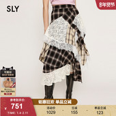 5431 新品 夏季 甜心少女不规则蕾丝拼接半身裙女030ISZ31 SLY