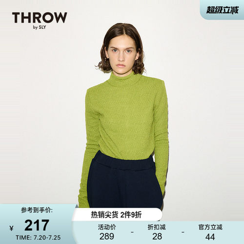 SLY春季新品THROW系列通勤修身高领针织衫030HA080-2081