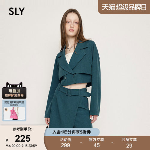 SLY设计感通勤风插肩袖西装外套