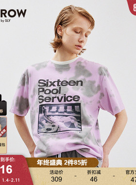 【THROW系列】SLY 春季中性风扎染短袖T恤030HS001-0971
