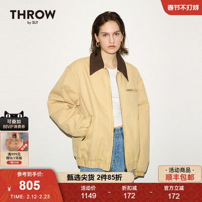 【THROW系列】SLY 春季新品男友风夹棉夹克外套030IS030-0071