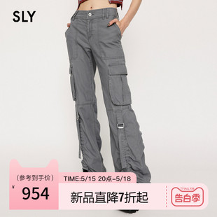 裤 风甜酷抽褶辣妹工装 Y2K工装 SLY夏季 女030GAZ31 新品 2630