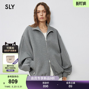 0101 运动休闲风撞色立领双拉链夹克外套038IAU80 SLY春季 新品