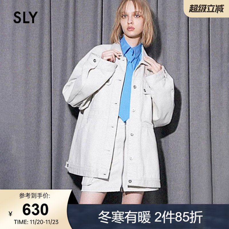 SLY日系休闲风廓形牛仔夹克外套