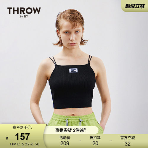 SLY刺绣贴布针织小吊带