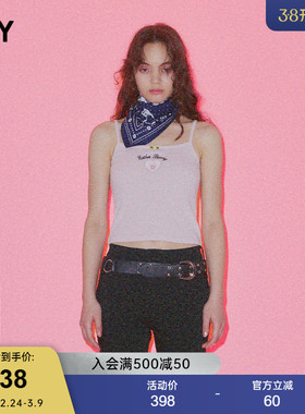 SLY x Esther Bunny早秋新品爱心字母针织吊带030IAZ01-0231