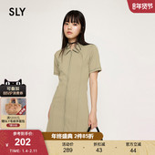 SLY 0151 fit拉链连衣裙女030HSR83 春季 气质通勤风clean