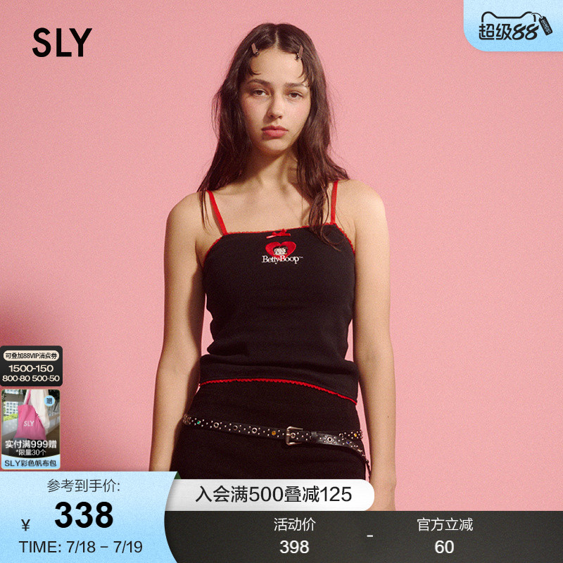 Betty Boop联名  撞色设计  细肩带设计