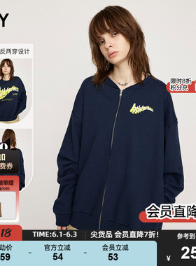 SLY 春季新品原宿街头风双层印花圆领卫衣030HAY90-2501