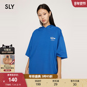 秋季 新品 休闲风OVERSIZE刺绣连帽短袖 SLY T恤女030HAI90 1041