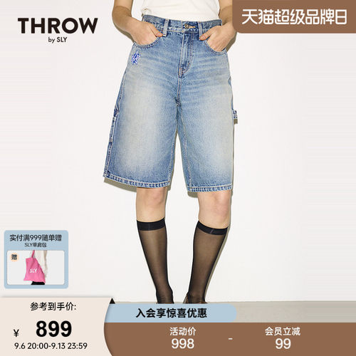 SLY 2026早春新品慵懒休闲风宽松丹宁直筒牛仔中裤030JS001-1671