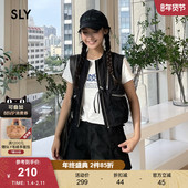 SLY 0181 背心女030HAZ30 春季 街头感户外风拉链中性工装
