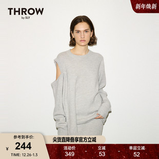 030HA070 THROW系列不规则露肩设计针织衫 2031 新品 SLY冬季
