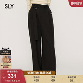 SLY 2801 030HAR31 秋冬职场海妖风设计感斜门襟飘带西装 裤
