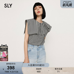 女030GAR30 SLY 0210 襯衫 通勤甜美不對稱荷葉邊無袖 2023夏季 新款
