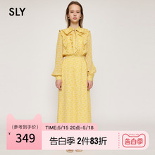 SLY 法式垂感雪纺碎花长款连衣裙女030GSL33-1970