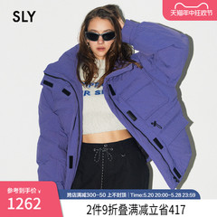 SLY 户外风功能感多口袋中性工装立领直筒羽绒服女038GAZ30-1410