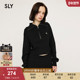 夏季 新品 半拉链大翻领金属标短款 SLY 针织卫衣030ISR70 0771