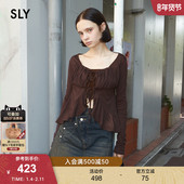 秋季 新品 甜美风日系荷叶边系带针织开衫 SLY 女030IAR80 2141