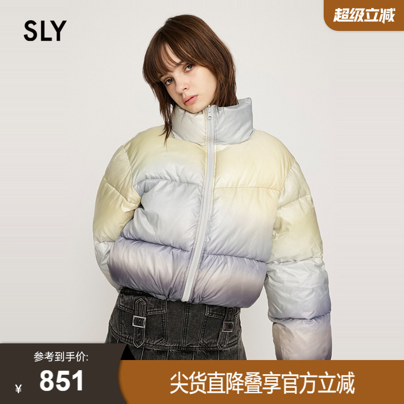 SLY24冬季新品渐变面包保暖宽松短款羽绒服外套030HAZ30-5231