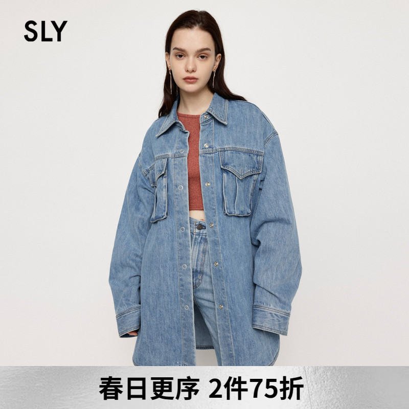 slyOVERSIZE简约风牛仔衬衫外套