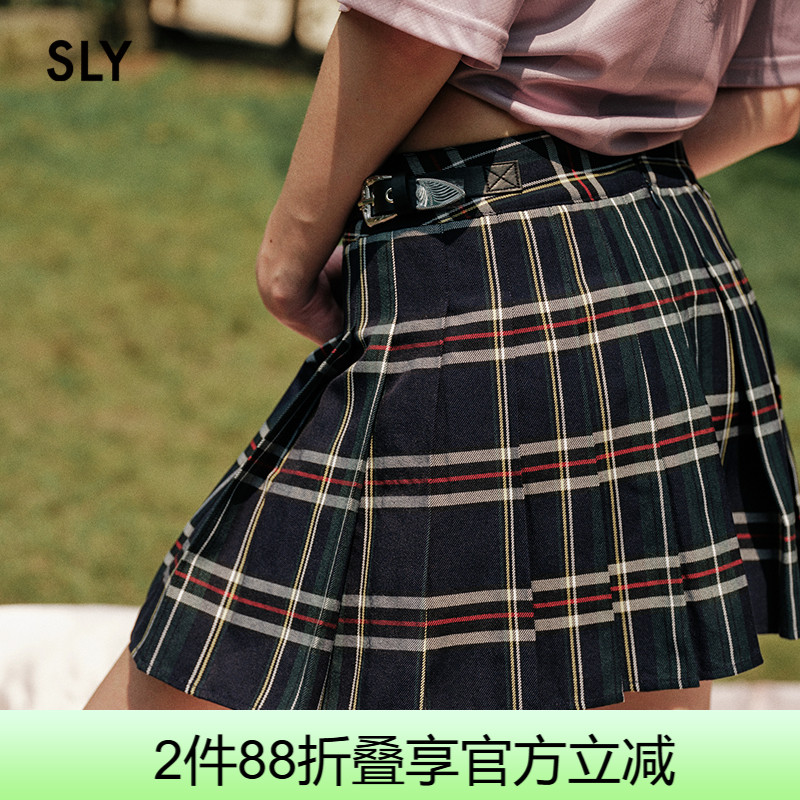 sly运动芭蕾风格纹百褶裙