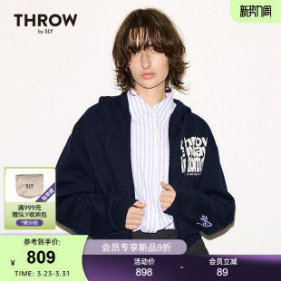 2391 甜酷风后背大字母连帽针织外套女030JS001 SLY 2026早春新品
