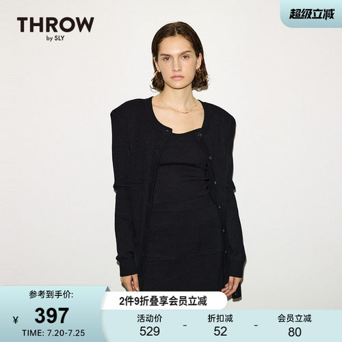 SLY 春季新品THROW系列清冷感针织连衣裙女030HA070-1991
