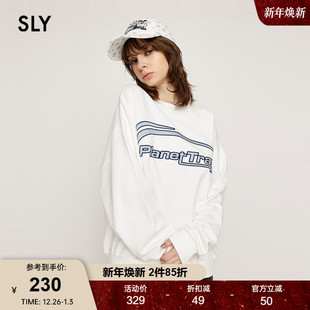 休闲中性风撞色印花圆领套头卫衣030HAA90 新品 3721 2024冬季 SLY